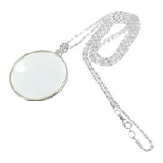 landege 1pc 5X Magnifier Necklace Reading Glass Reading Magnifier Pendant